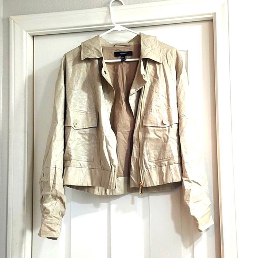 Shimmer Cream Jacket Forever 21